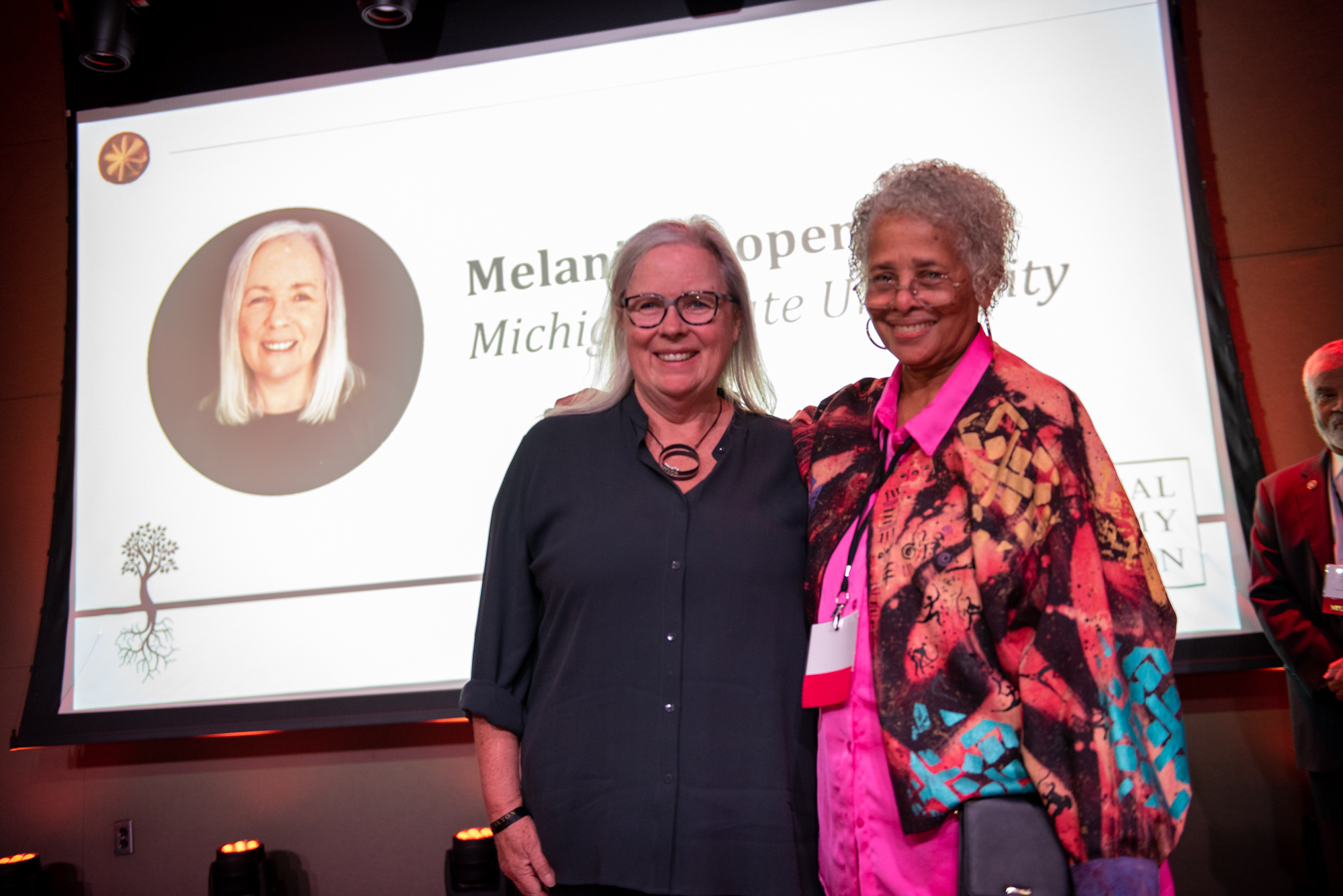Dr. Melanie Cooper with the president of the National Academy of Education, Carol Lee.